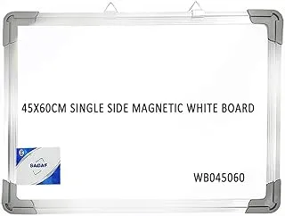 Sadaf Single Side Magnetic White Board, 45 cm × 60 cm Size