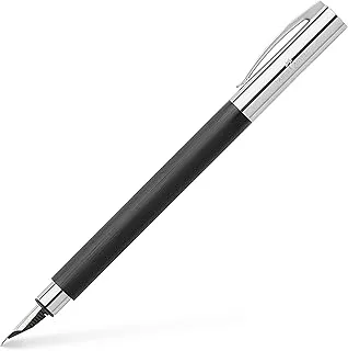 Faber-Castell Ambition precious resin fountain pen M, black, stainless steel nib in width M (medium)