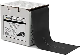 THERABAND Latex-Free Professional Special Heavy Resistance Bands 25-Yard Dispenser Box, Black