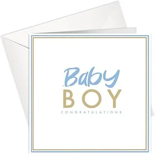 Greeting Card - New Born | CONGRATULATIONS | BABY BOY | SharetheLove (Foil Card)