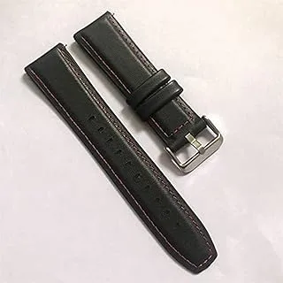 Generic Warable Devices Accessories - Leather+Silicone Bracelet For Huáwéi Watch GT 2 Pro/GT 2e / GT2 42mm 46mm Watch Band Wrist Strap For Huáwéi GT2 Pro (Black red Huáwéi GT 2e)