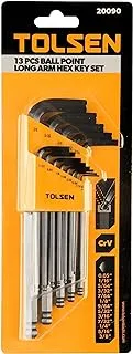 Tolsen-13Pcs Ball Point Long Arm Hex Key Set (Inch)