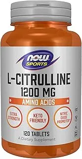 Now Sports L-Citrulline، قوة إضافية 1200 مجم، 120 قرصًا (الأحماض الأمينية - مروج أكسيد النيتريك)