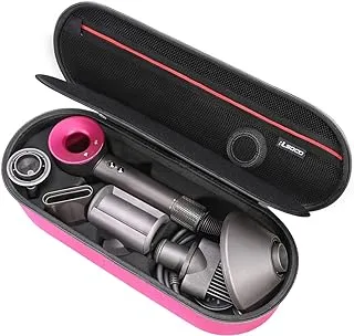 Hard Case for Dyson Supersonic Hair Dryer HD15 HD08 HD07 HD03 HD01, Portable Travel Storage Bag for Dyson Supersonic Hair Dryer - Fits Complete Supersonic Accessories by RLSOCO (Deep Pink)