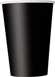 Unique 82159 - Paper Cups - 266 ml - Black Colour - 14 Count (Pack of 1)