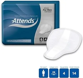 Attends For Men 4 Protective Pads for Bladder Weakness | 14 Units