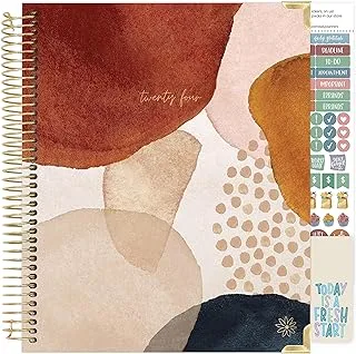 bloom daily planners 2024 Hardcover Calendar Year Goal & Vision Planner (January 2024 - December 2024) - Monthly/Weekly Column View Agenda Organizer - 7.5