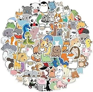 Mumoo Bear 100 PCS Cute Animal Stickers,Colorful Animal Waterproof Stickers,Vinyl Cute Aesthetic Stickers for Water Bottle,Laptop,Phone,Skateboard Stickers for Teens Girls Kids