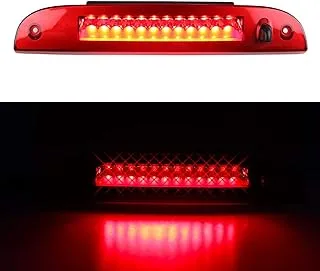 LED 3rd Brake Light for 2002-2010 Ford Explorer, Third Centre High Mount Cargo Lamp Assembly (Red Lens)