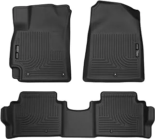 Husky Liners Weatherbeater Floor Mats | Fits 2017-2020 Hyundai Elantra | Front & 2nd Row, 3-pc Black - 98871