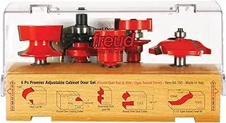 Freud 5 Piece Premier Adjustable Cabinet Bit Set (1/2