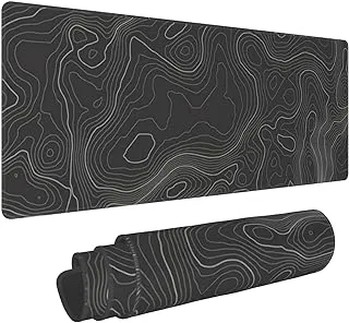 Topographic Contour Gaming Mouse Pad Large XL Long Extended Pads Big Mousepad Keyboard Mouse Mat Desk Pad Home Office Decor Accessories for Computer Pc Laptop
