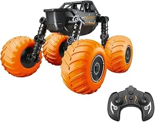 AMERTEER RC Cars Cars Remote Control Car 1:14 Off Road Monster Truck، 3-12 سنة - الأولاد والبنات من عمر 360 درجة لعبة سيارة RC المثيرة، شاحنة هواية لجميع التضاريس، 4WD 2.4 جيجا هرتز مع 1 بطاريات هدية