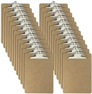 Officemate Letter Size Wood Clipboards, 6 Inch Clip, 24 Pack Clipboard, Brown (83724)