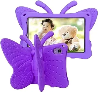 AWH iPad Mini 6 Case Kids - iPad Mini 2021 Case with Pencil Holder - Cute Butterfly Shockproof Light Weight EVA Foam Bumper Stand Cover for iPad Mini (6th Generation) 8.3