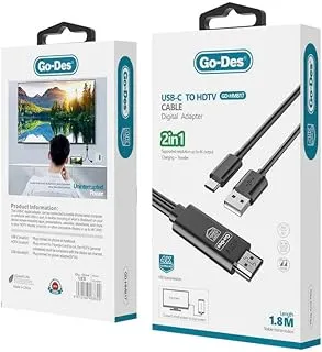 Go Des GD-HM817 2 in 1 4K UHD HDMI Cable