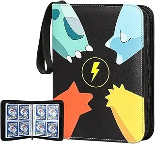 ECVV Pokemon Card Binder Trading Card Games Collection Binder Case Book Holds Up to 400 Cards with 50 Removable Sleeves Carrying Case Binder Album