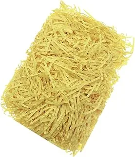 REDDOTGIFT® 50 Gram Crinkle Cut Paper Shred Filler Eco-friendly Confetti Crinkle Cut Paper Filling Shredded Paper for Gift Wrapping & Basket Filling (Lemon Yellow, 50 gram)