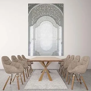 Wooden Arc Cravings Photo, Canvas wall art painting, Multicolour, Canvas, 1 Piece, 50 x 70 cm By(BPA®)