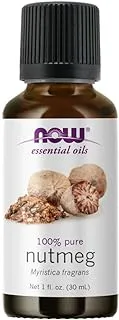 Now Essential Oils 100% Pure Nutmeg Oil 1Fl Oz (30ml). Spicy, nutty, soft sweet aroma.