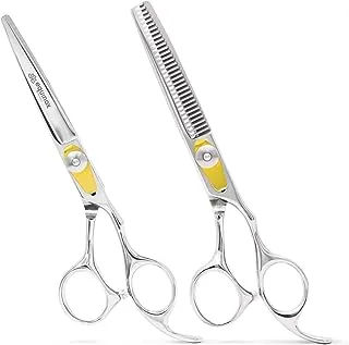 [NEW PACKAGING] Equinox Professional Razor Edge Series - Barber Hair Cutting and Thinning/Texturizing Scissors/Shears Set - 6.5