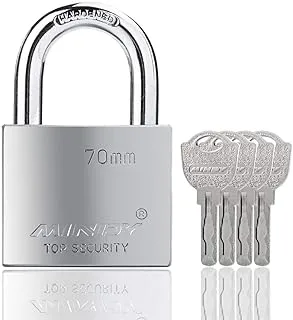 70mm Heavy Duty Lock Warehouse Waterproof Keyed Padlock High Security Padlock with 4 Keys