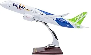 ECVV C919 Airplane Model, China Realistic Scale Aircraft with Stand Holder Office Home Desktop Ornament Decoration Collectible Gift for Enthusiasts Family Friend Business Event-32CM