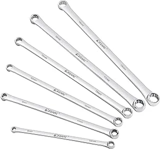 Extra Long Box End Wrench Set, Metric Combination Durable Aviation Spanner 6PCS CRV 8mm - 19mm