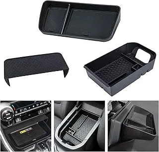 Neepiar 3PCS Center Console Organizer Tray and Armrest Storage Box Compatible with Toyota RAV4 2019 2020 20201 2022 2023 2024 Dash Storage Tray Interior Accessories