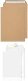 MARKQ A4 Brown Envelopes 324 x 229 mm 50PC + A4 White Envelopes 324 x 229 mm 50PC