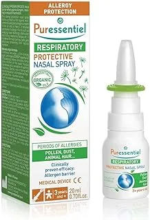 Puressentiel رذاذ الأنف الواقي | الجهاز التنفسي | فعال ضد غبار الطلع وشعر الحيوانات | 3+ سنوات | 20 مل