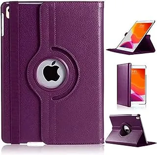 AWH iPad 10.2 Case 8th Gen 2020, iPad 7 Case, iPad 10.2-inch 2019/2020 Case, iPad 7th Generation/8th Generation Case, 360 Degree Leather Smart Folio Case For 7th Gen iPad/iPad 10.2 2020 (Purple)