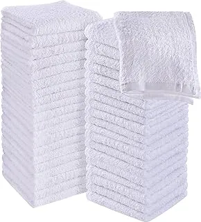 Utopia Towels Cotton Washcloths-Hand-Face Towels Pack - 100% Extra Soft Ring Spun Cotton Washcloths, Highly Absorbent, 12-Inch x 12-Inch, 60-Pack, Brilliant White wash cloth/face towels by