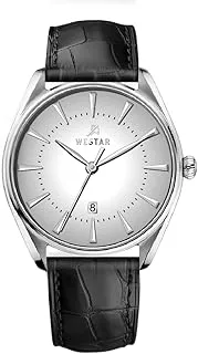 Westar Gents Quartz White Dial 42mm Black Strap Watch - EX7599STN101