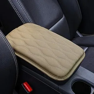 Seven Sparta Universal Center Console Cover for Most Vehicle, SUV, Truck, Car, Waterproof Armrest Cover Center Console Pad, Car Armrest Seat Box Cover Protector (Beige)