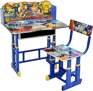 Karnak Kids Study Table & Chair, Baby Study Chair & Desk for Home, School, Classroom (Random Print) KST6