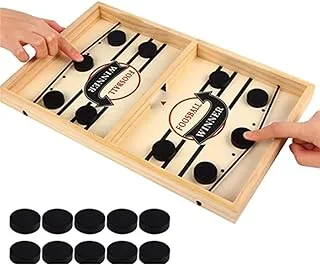 لعبة SKY LAND Sling Puck Air Hockey Arcade - لعبة Slingshot Table Hockey Foosball Party، لعبة طاولة الشطرنج النطاطة، لعبة هوكي الجليد 2 في 1، ألعاب الطاولة الفائزة للوالدين والطفل (35x22x2.5 سم)