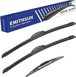 EMITHSUN ‎ OEM QUALITY Premium All-Season Windshield Wiper Blades Replacement for 2012-2016 Honda CR-V,Easy DIY Install 26+16+13(Set of 3)