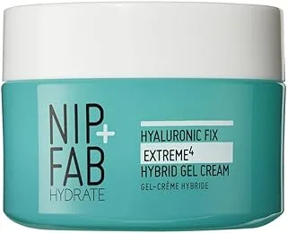 كريم جل حمض الهيالورونيك 2% من Nip + Fab للوجه، مرطب مضاد للشيخوخة للخطوط الدقيقة والتجاعيد، العناية بالبشرة ممتلئة، تنعيم، ترطيب، متعدد الألوان، 50 مل