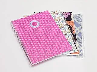 Ambar Moon Flower Teen 80 Sheets Spiral Notebook 10-Pack, A4 Size