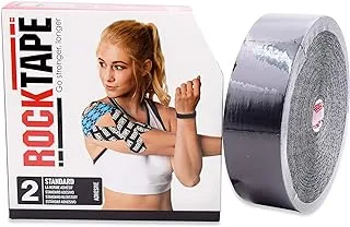 RockTape Endurance Stretch Tape, Hypoallergenic Self Adhesive Tape, for Muscle Support, Injury Prevention, Sports and Exercise Kinesiology Tape - 32m x 5cm Black Colour