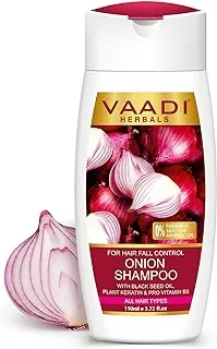 Vaadi Herbals Organic Onion Shampoo with Black Seed Oil, 110ml