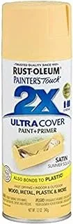 طلاء بخاخ المينا الساتان بغطاء فائق من Rust-OlEUm Painters Touch - 249064-12 Oz ، Summer Squash