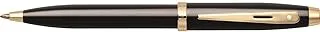 Sheaffer 100 Glossy Black Lacquer Ballpoint Pen with Gold Tone Appointments