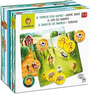 Ludattica Animal Bingo - Fun and Educational Matching Game for Kids: Matching Game - Educational Toy - Indoor Activity - Fun Learning - Problem Solving and Memory Skills