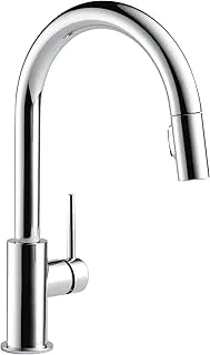 Delta Faucet Trinsic Pull Down Kitchen Faucet Chrome, Chrome Kitchen Faucets with Pull Down Sprayer, Kitchen Sink Faucet, Faucet for Kitchen Sink with Magnetic Docking Spray Head, Chrome 9159-LS-DST