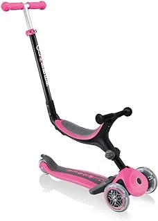 Globber Go Up Foldable Plus Lights 3 Wheel Kids Scooter Pink (Light Up Wheels)