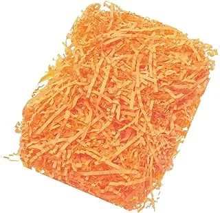 REDDOTGIFT® 50 Gram Crinkle Cut Paper Shred Filler Eco-friendly Confetti Crinkle Cut Paper Filling Shredded Paper for Gift Wrapping & Basket Filling (Orange, 50 gram)