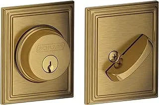 مسمار تثبيت ذو اسطوانة واحدة من SCHLAGE مع زخرفة أديسون، نحاس عتيق (B60 N ADD 609)