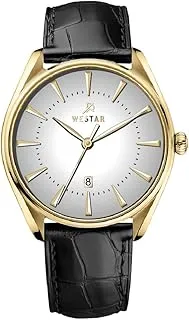 Westar Gents Quartz White Dial 42mm Black Strap Watch - EX7599GPN101